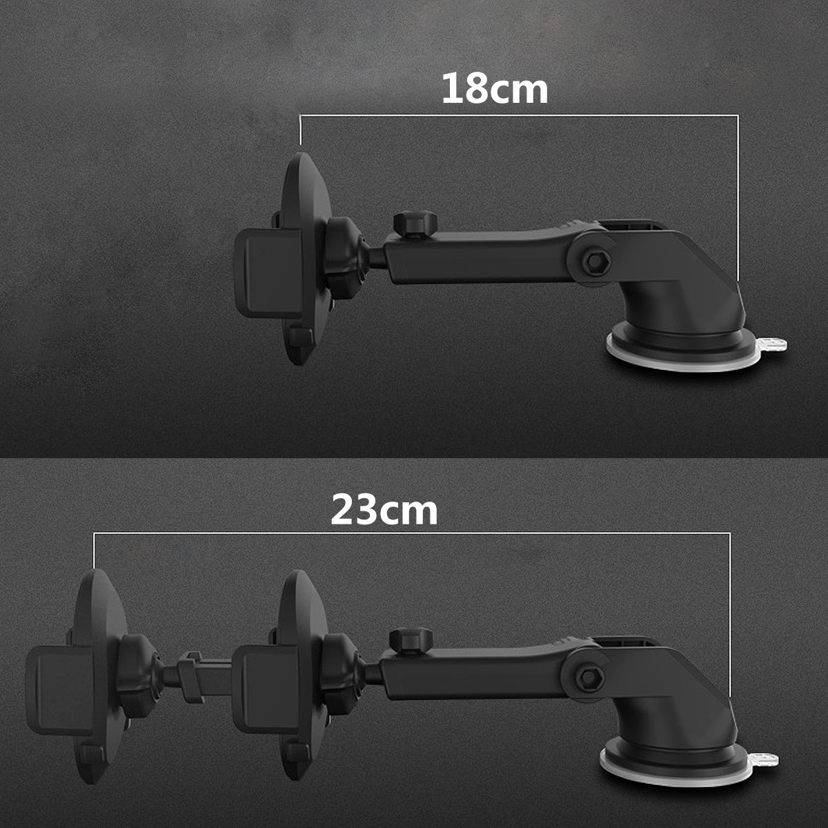 Telescopic Car Phone Holder – Strong Suction, 270° Dashboard/Windshield Mount